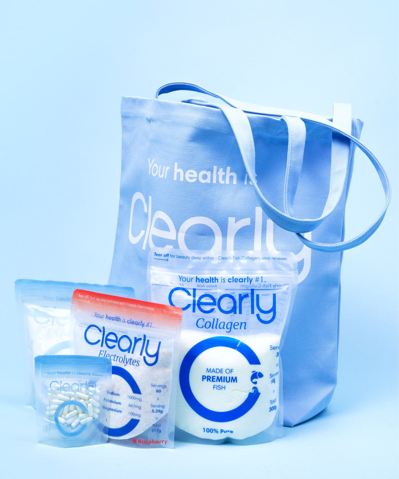 Clearly Bag made of transparent material, featuring a minimalist design with sturdy handles and a spacious interior for everyday use.
